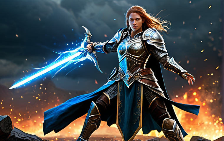 Multi-Class Warrior-Mage**

"A strong warrior, fully clothed in ornate, but modest, fantasy armor, wielding a glowing sword in one hand and casting a magical spell from the other, standing on a battlefield amidst a raging war, appropriate attire, safe for work, perfect anatomy, correct proportions, natural pose, professional digital art, high quality, dramatic lighting, professional"

**